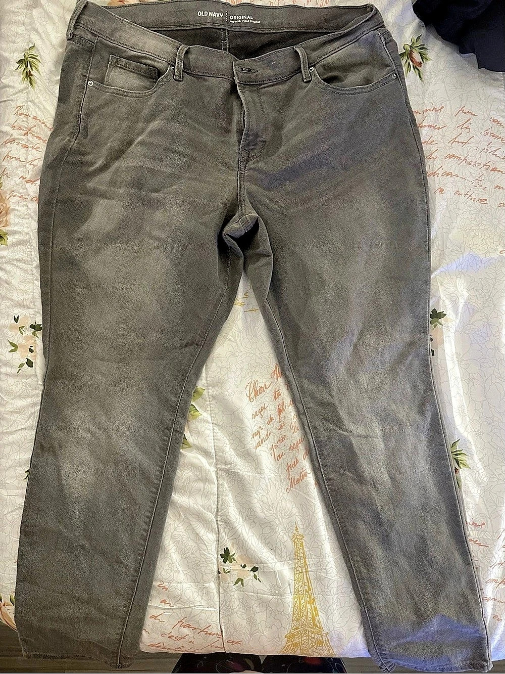 Old Navy Original Mid-Rise/Tall Gray Skinny Jeans Waist 10
